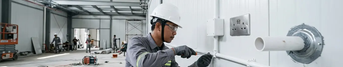 Instalasi Listrik & Plumbing di Dinding Sandwich Panel 2026