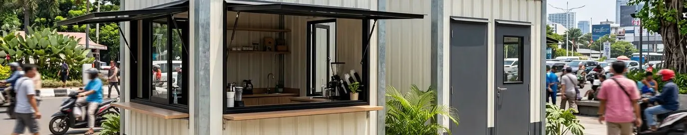 Kios dan Booth Usaha Modular: Biaya, Izin, dan Denah 2026