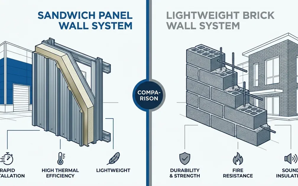 Perbandingan Sandwich Panel vs Bata Ringan