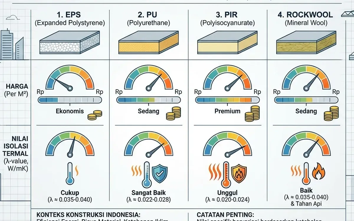 Harga Sandwich Panel per Meter Persegi 2026: Biaya Proyek