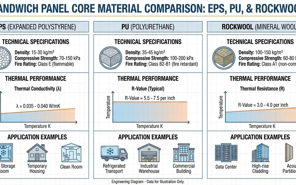 EPS vs PU vs Rockwool: Panduan Memilih Core Sandwich Panel