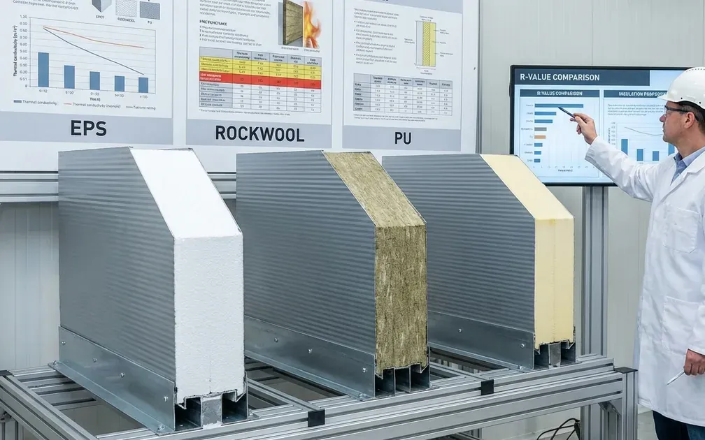EPS vs Rockwool vs PU: Perbandingan Lengkap Sandwich Panel Terbaik