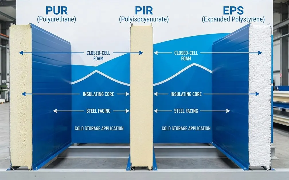 PIR Panel vs PUR vs EPS: Perbandingan Lengkap untuk Cold Storage