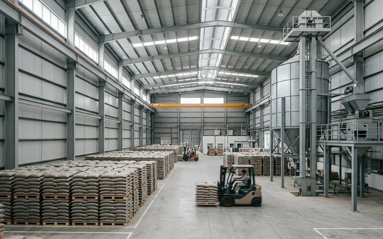 Sandwich Panel Pabrik Pakan Ternak dan Gudang Bahan Baku 2026