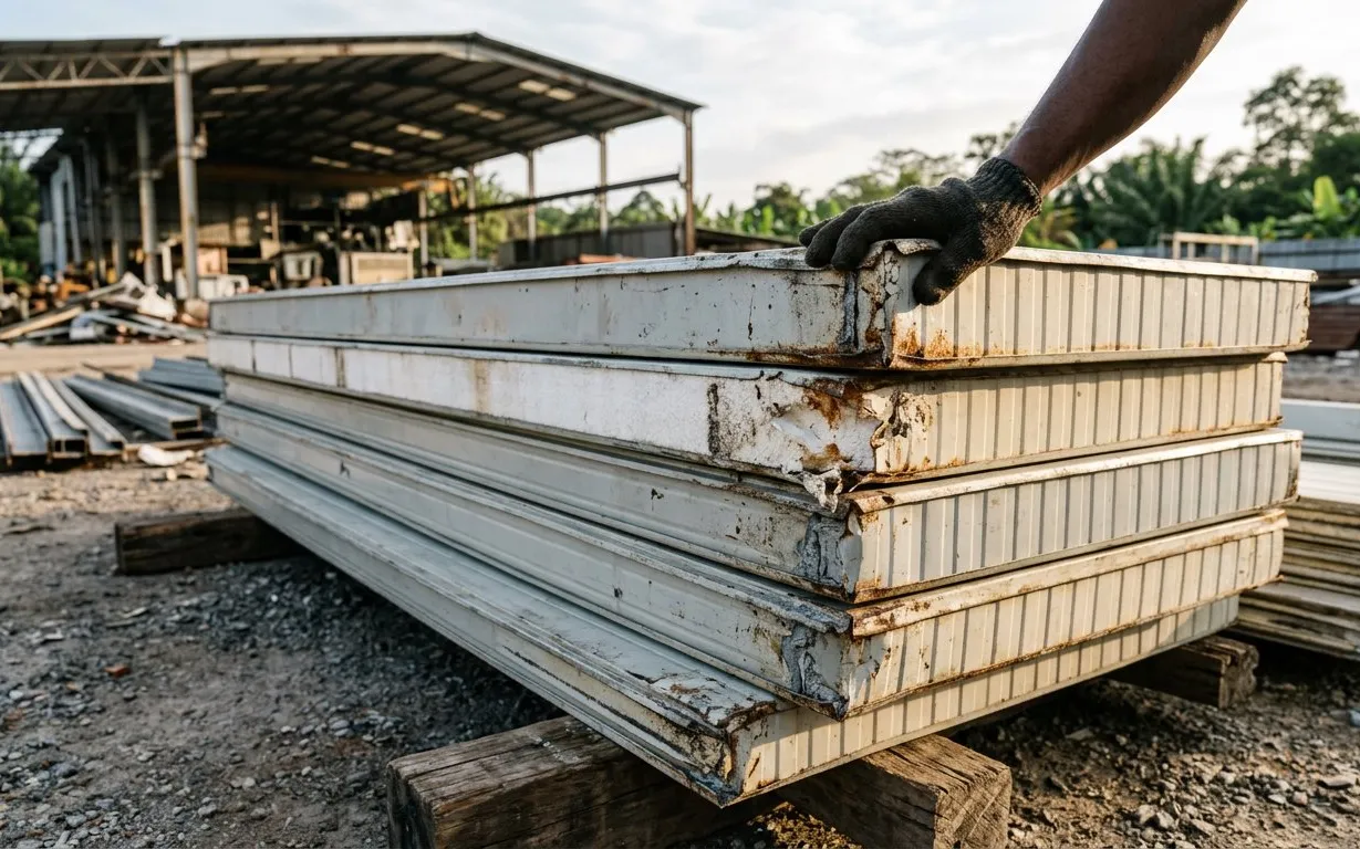 Sandwich Panel Bekas: Risiko, Cara Periksa dan Harga 2026