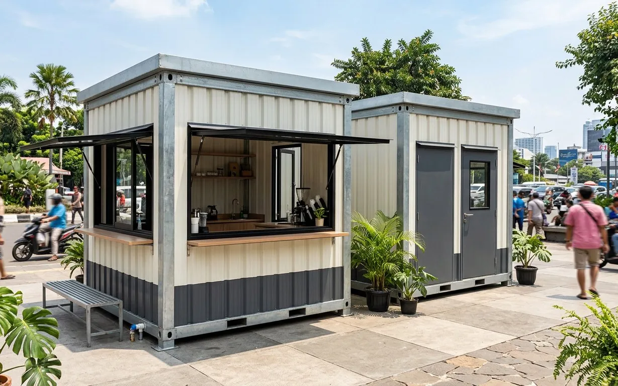 Kios dan Booth Usaha Modular: Biaya, Izin, dan Denah 2026