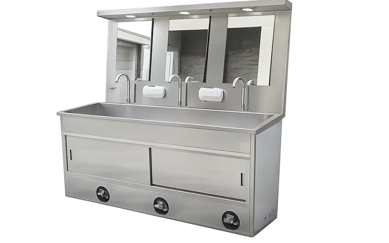 Foot-Operated Medical Hand Wash Sink