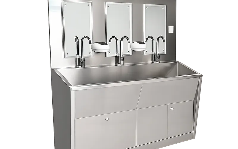 Foot-Operated Multi-Station Medical Hand Wash Sink