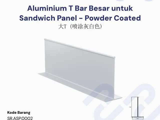 粉末涂层大号铝制 T Bar