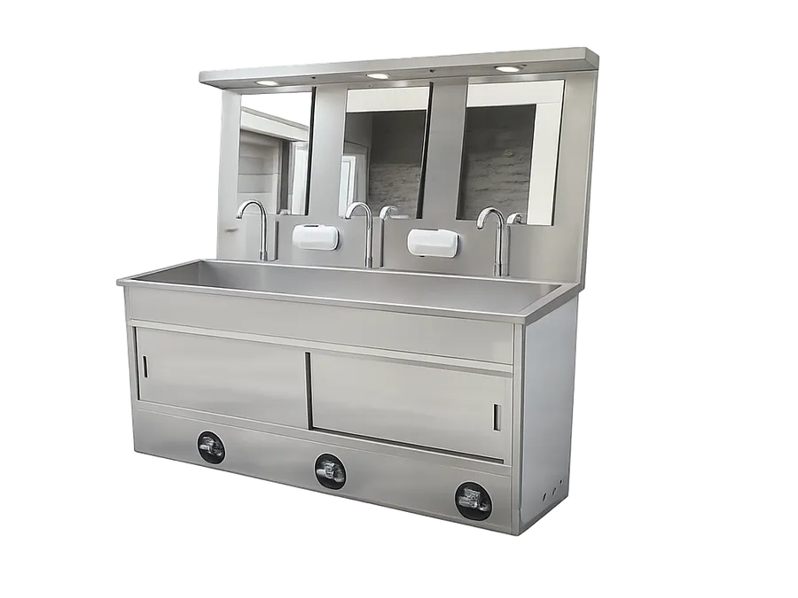 Foot-Operated Medical Hand Wash Sink